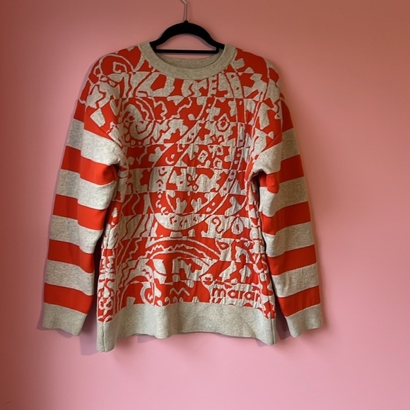 ISABEL MARANT
Paisley-print Sweatshirt In Neutrals size medium oversized unisex - Picture 3 of 8